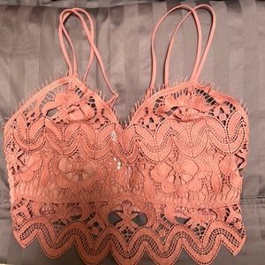 Anthro Viviette Lace Bra Top